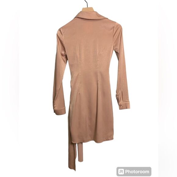 NWT REVOLVE SUPERDOWN sophie draped mini dress in nude pink. Size XS - Picture 5 of 8